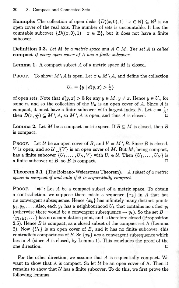 bolzano weierstrass, bolzano weierstrass theorem, compact sets, connected sets, sequentially open, closed set