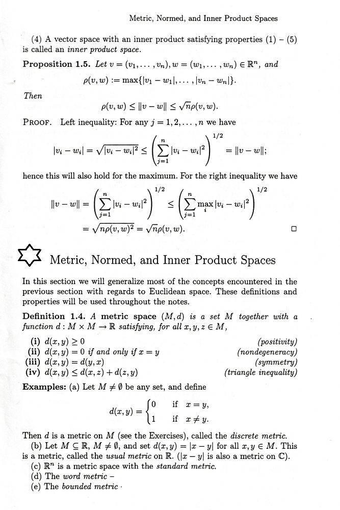 normed vector spaces, topological concepts, abstract analysis theorems, math proofs, inequality, inner product, proposition,